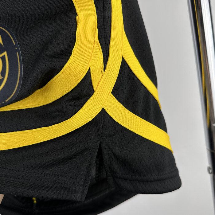 Short NBA Golden State Warriors City Edition 23/24 Preto e Amarelo