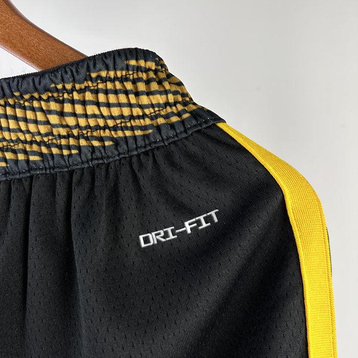 Short NBA Golden State Warriors City Edition 23/24 Preto e Amarelo