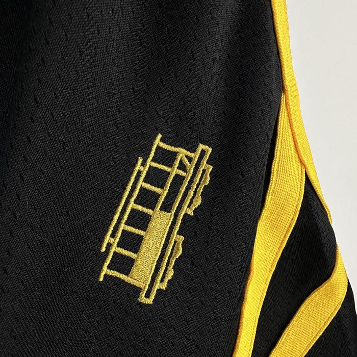 Short NBA Golden State Warriors City Edition 23/24 Preto e Amarelo