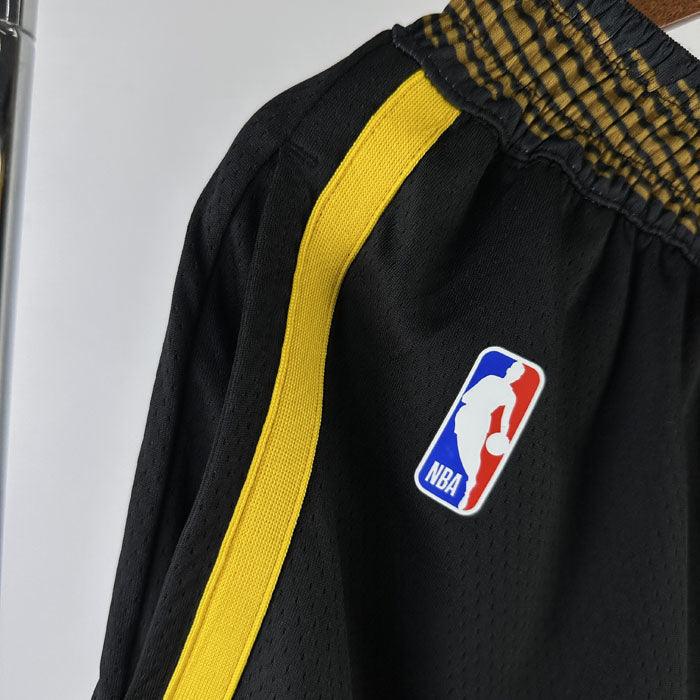 Short NBA Golden State Warriors City Edition 23/24 Preto e Amarelo